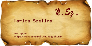 Marics Szelina névjegykártya